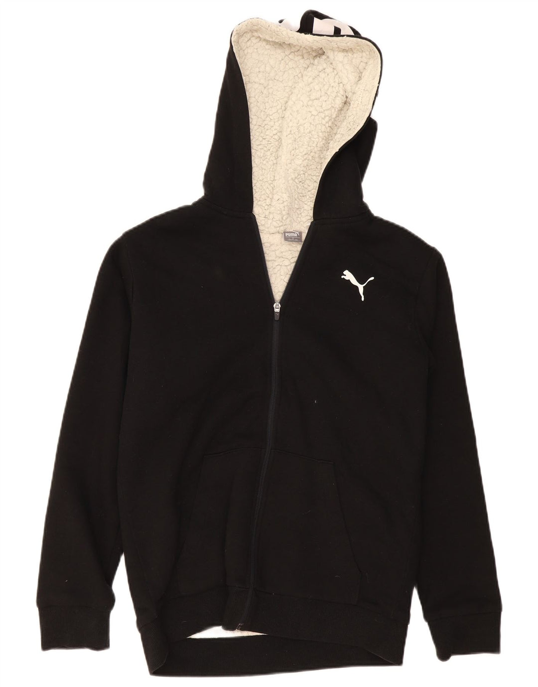 Πουλόβερ PUMA Boys Graphic Zip Hoodie 15-16 ετών XL μαύρο βαμβακερό