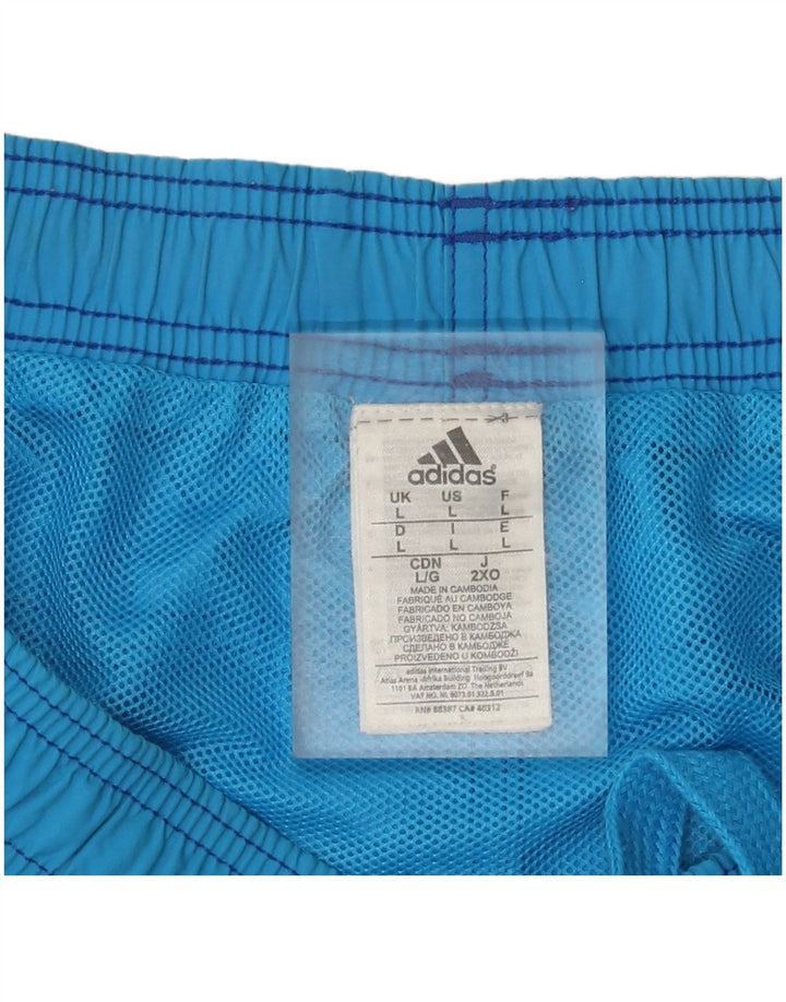 Ανδρικό σορτς κολύμβησης Adidas μεγάλο μπλε νάιλον