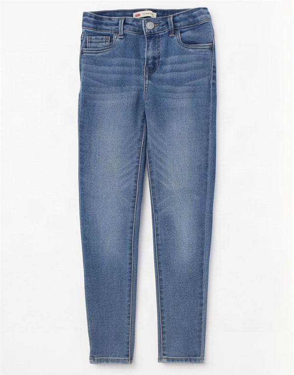 Levi's Girls 710 Super Skinny Jeans 7-8 ετών W20 L23 Μπλε βαμβακερό