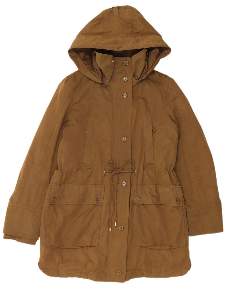Zara Γυναικείο μπουφάν Parka με κουκούλα UK 14 μεσαίο βαμβακερό χακί