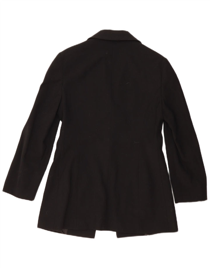 GERMANO ZAMA Womens 2 Button Blazer Jacket UK 14 Large Black Viscose