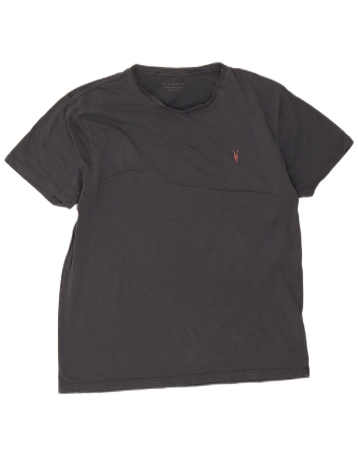 All Saints Ανδρικό T-Shirt με κανονική εφαρμογή Τοπ μεσαίο γκρι βαμβακερό