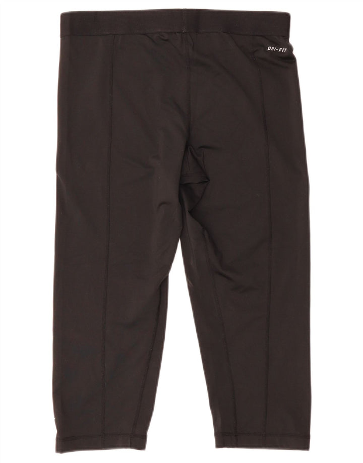 Γυναικεία γραφικά κολάν Capri Nike UK 26 Large Black Polyester
