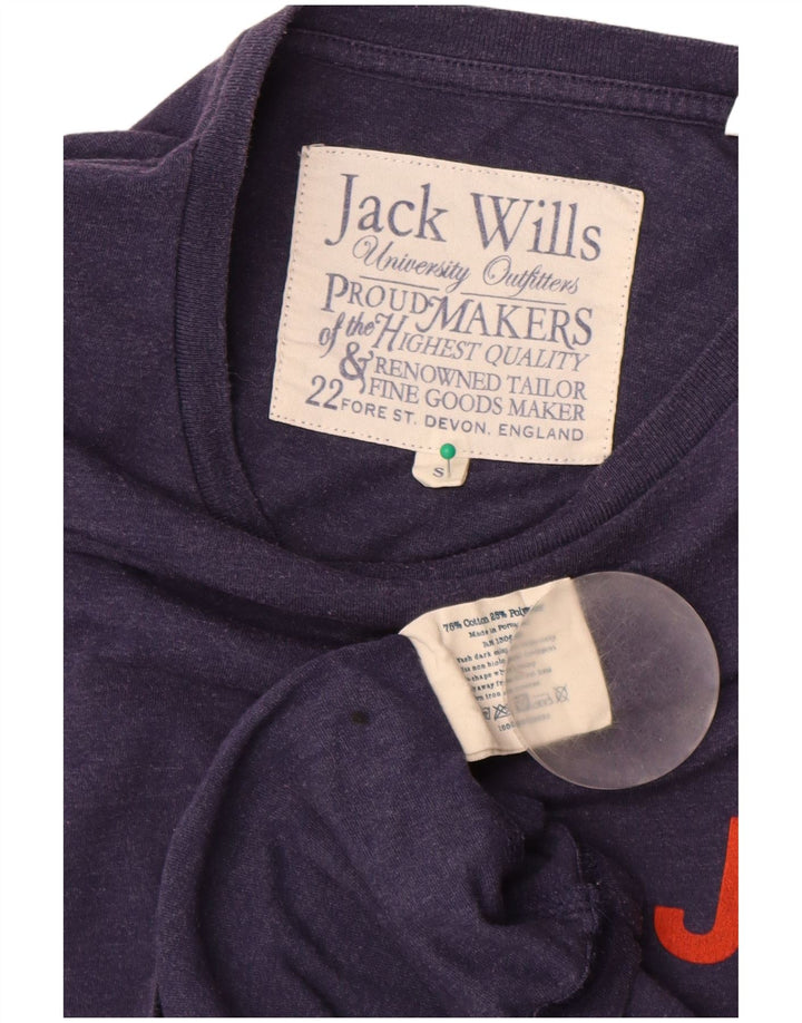 Jack Wills Ανδρικό γραφικό μπλουζάκι Μπλουζάκι Μικρό Ναυτικό Βαμβακερό