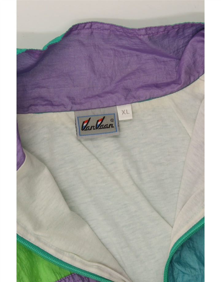 VINTAGE Mens Anorak Jacket UK 42 XL Turquoise Colourblock Polyamide Vintage Vintage and Second-Hand Vintage from Messina Hembry 