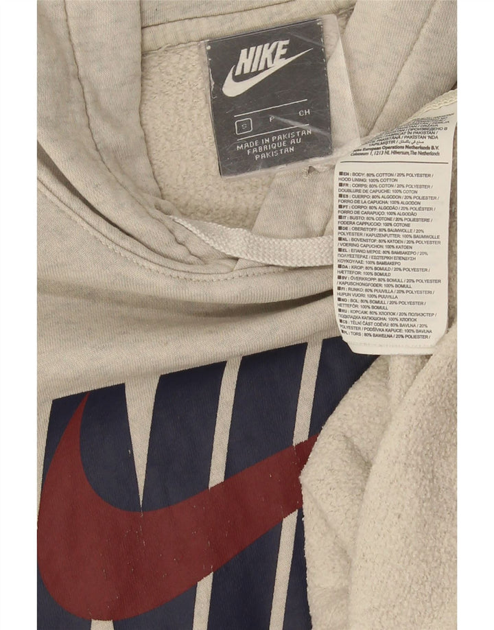 Ανδρικά γραφικά κουκούλα Nike, μικρό γκρι βαμβακερό