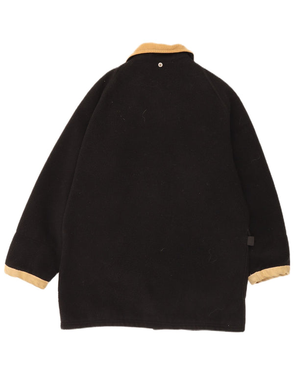 Vintage Γυναικείο Fleece Duffle Jacket UK 18 XL Black Colourblock