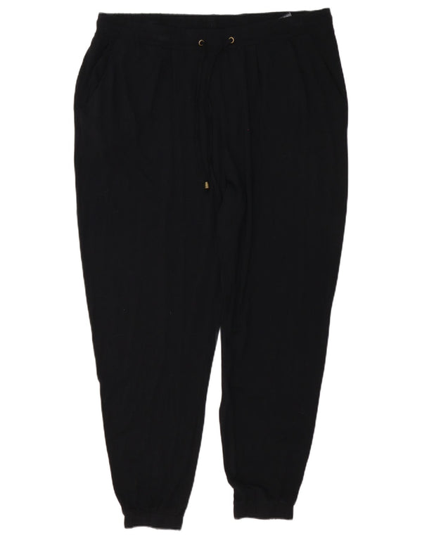 Marks & Spencer Γυναικεία Joggers Cropped Παντελόνι UK 18 XL W40 L26 Μαύρο