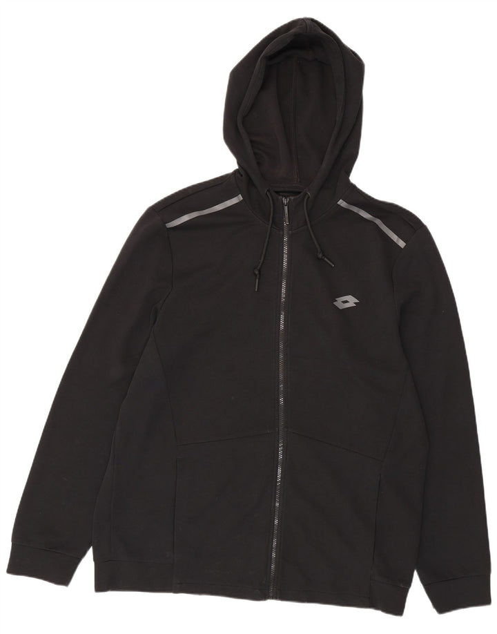 Ανδρικό πουλόβερ Lotto Zip Hoodie XL Μαύρο