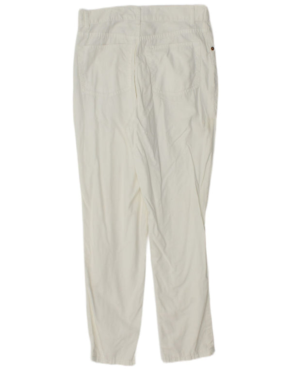 Ανδρικό FILA Slim Casual Παντελόνι IT 46 Small W30 L28 Λευκό βαμβακερό