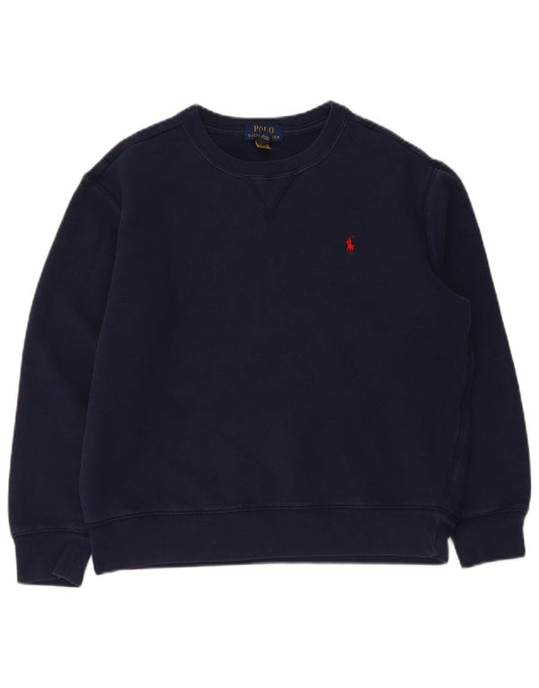 Polo Ralph Lauren Boys Φούτερ Jumper 14-15 ετών Μεγάλο Navy Blue από βαμβάκι