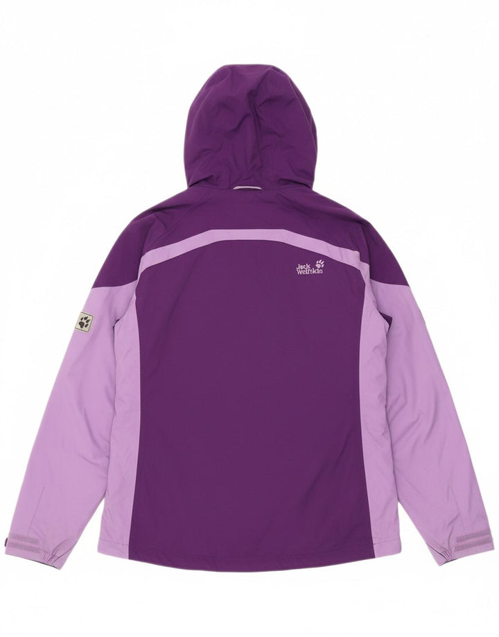 JACK WOLFSKIN Womens Oversized Rain Jacket UK 12/14 Medium Purple