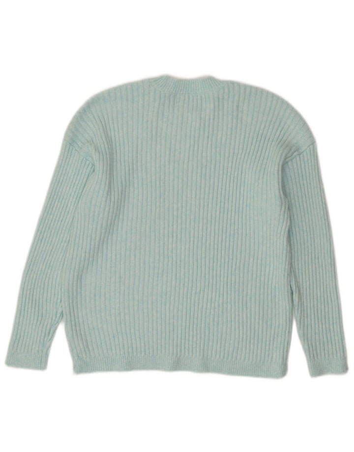 MARKS & SPENCER Γυναικείο πουλόβερ με λαιμόκοψη UK 16 Large Blue Polyester