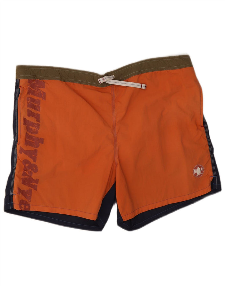 Ανδρικά γραφικά σορτς κολύμβησης Murphy & Nye XL Orange Polyamide