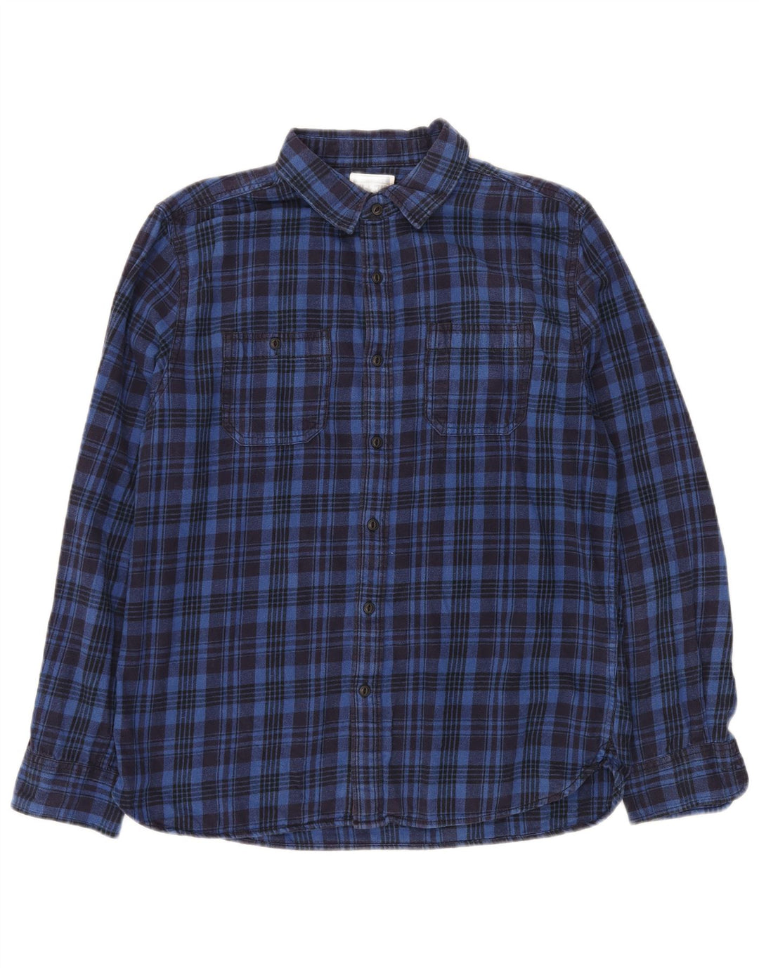 Ανδρικό φανελένιο πουκάμισο CONVERSE μεσαίο μπλε βαμβακερό