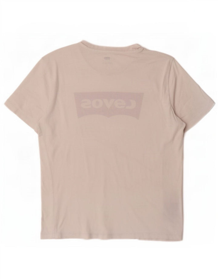 Γυναικείο γραφικό μπλουζάκι Levi's Top UK 14 μεσαίο λευκό βαμβακερό