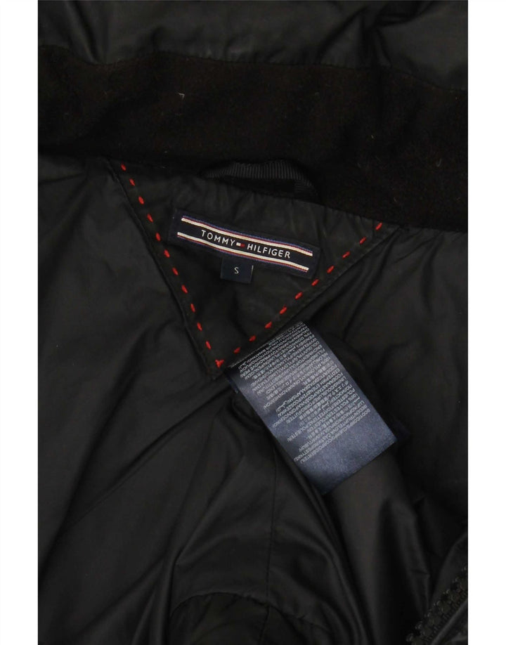 Tommy Hilfiger γυναικείο μπουφάν με κουκούλα UK 10 μικρό μαύρο πολυεστέρα