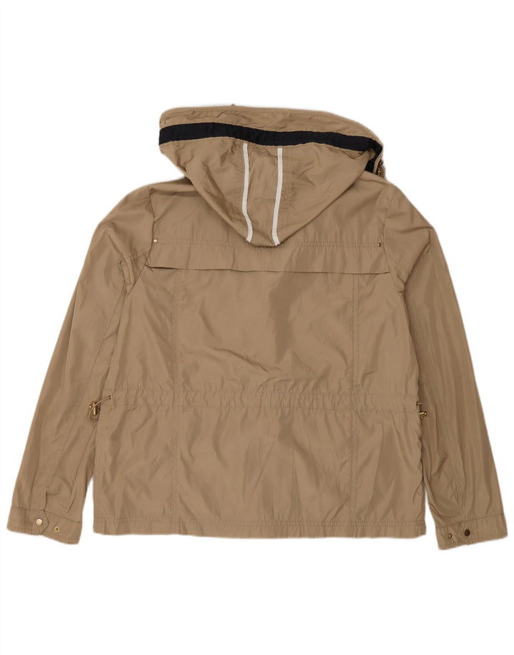 Zara Γυναικείο Μπουφάν Utility με Κουκούλα UK 18 XL Beige Polyester
