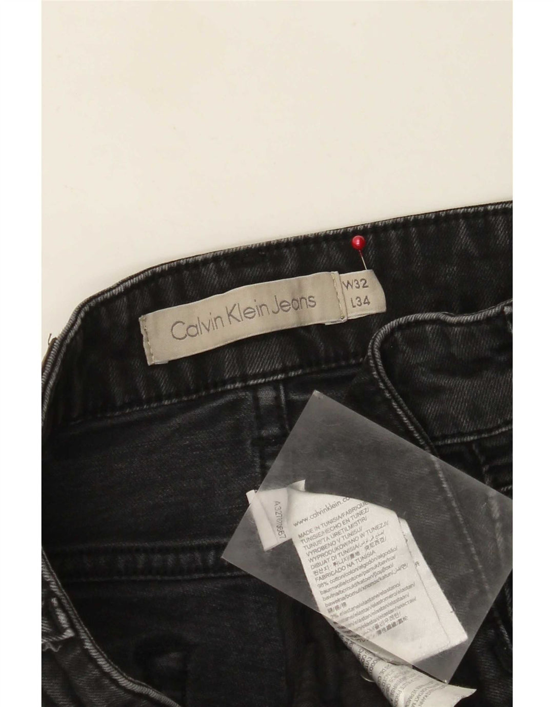 Calvin Klein Γυναικείο Slim Jeans W32 L34 Μαύρο βαμβακερό