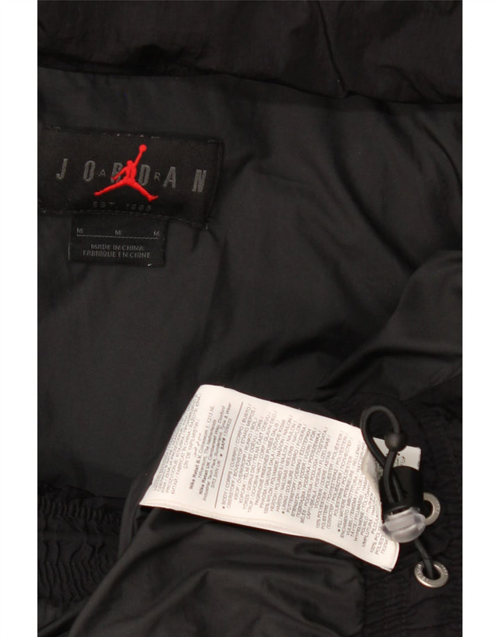 Jordan Ανδρικό μπουφάν με κουκούλα με επένδυση UK 38 μεσαίο μαύρο πολυεστέρα