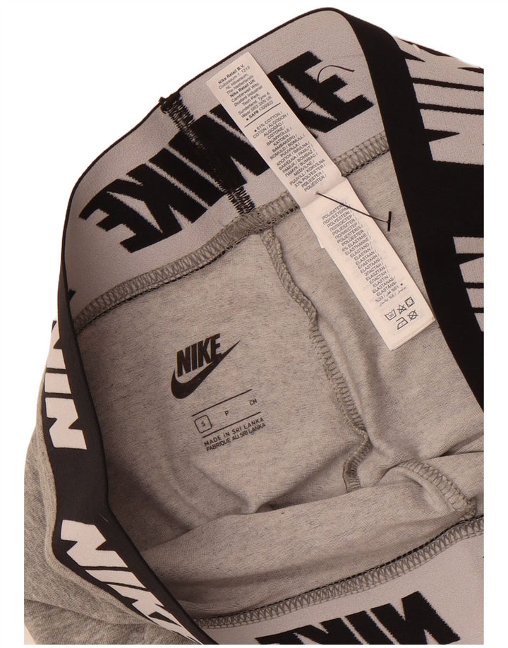Γυναικεία γραφικά κολάν Nike UK 10 μικρά γκρι βαμβακερά