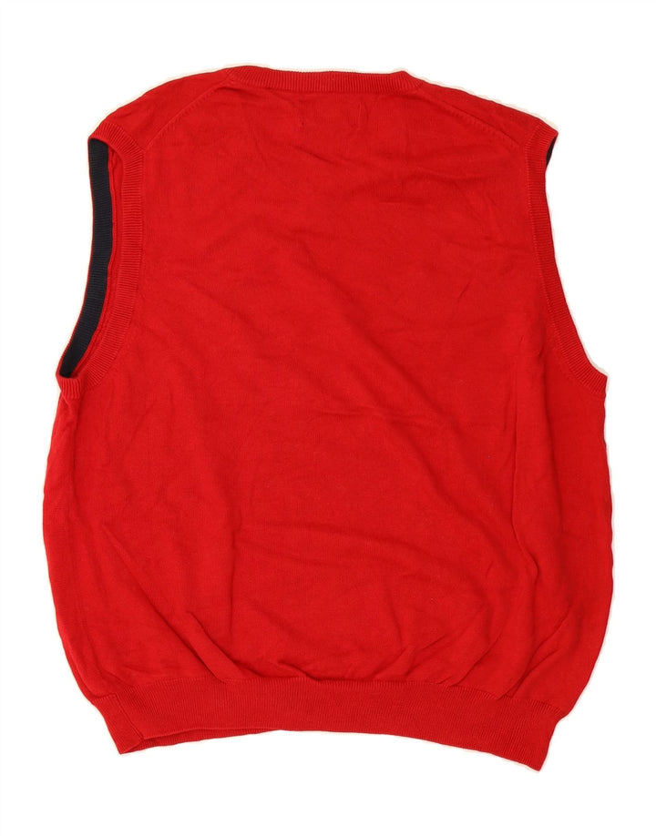 CHAPS Mens Vest Tank Top Large Red Cotton Vintage Chaps and Second-Hand Chaps from Messina Hembry 