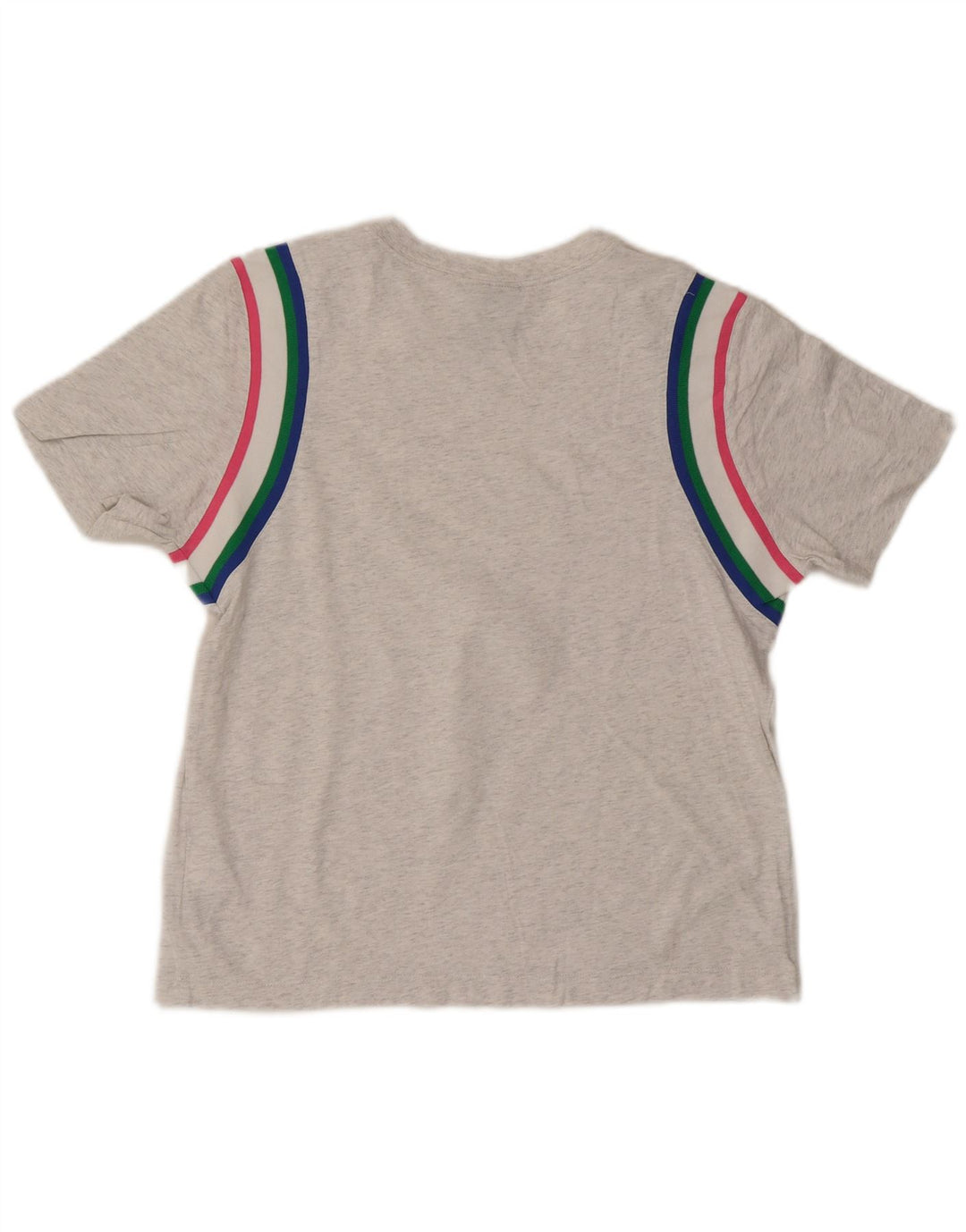 Γυναικείο T-Shirt Nike τοπ βρετανικό 14 μεσαίο γκρι βαμβακερό ριγέ