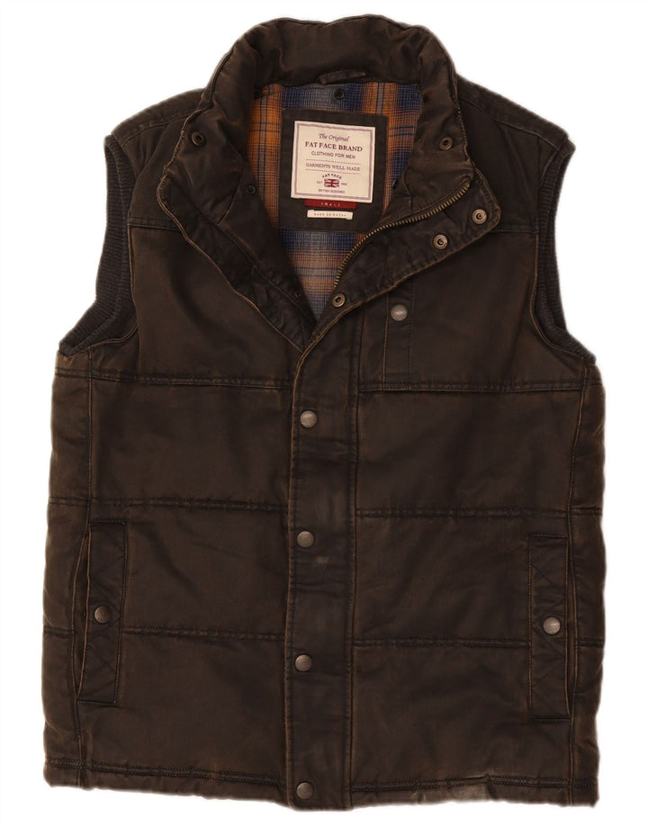 FAT FACE Ανδρικό padded Gilet UK 36 Small Brown Βαμβακερό