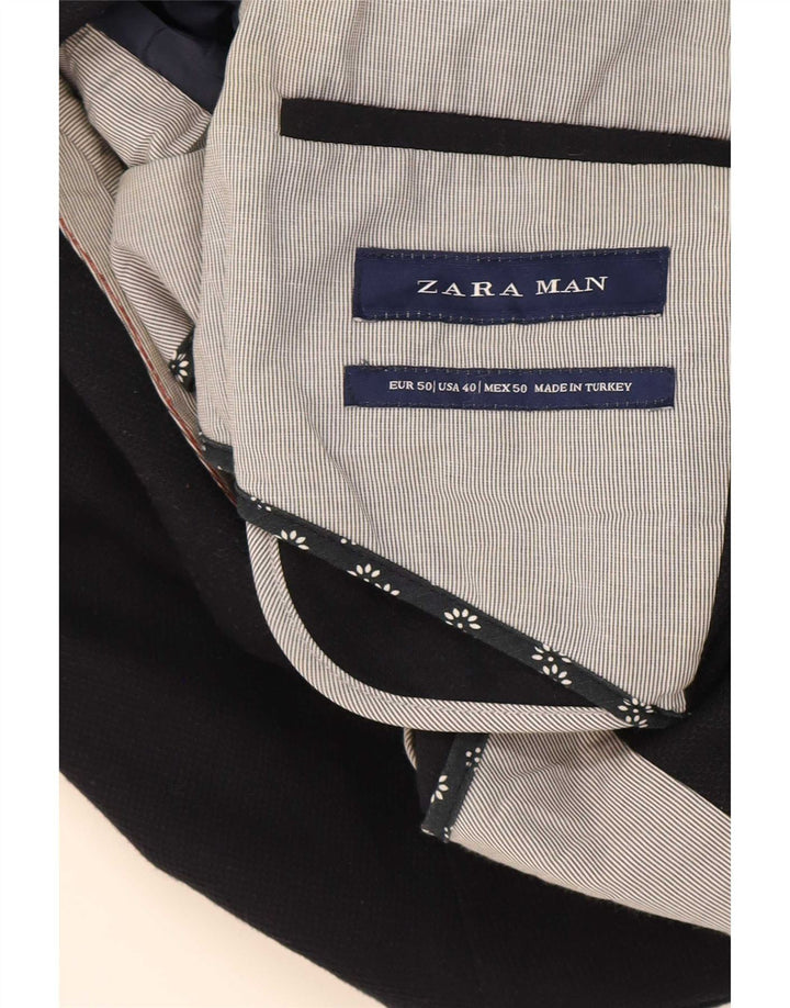 Zara Ανδρικό μπλέιζερ με 2 κουμπιά μπουφάν EU 50 Medium Navy Blue