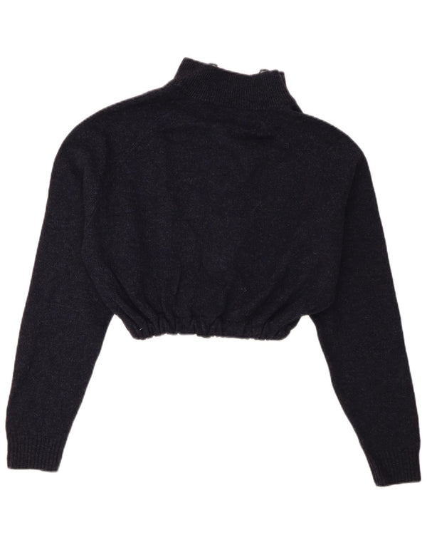 Γυναικείο πουλόβερ με φερμουάρ Marks & Spencer UK 14 Medium Navy Blue