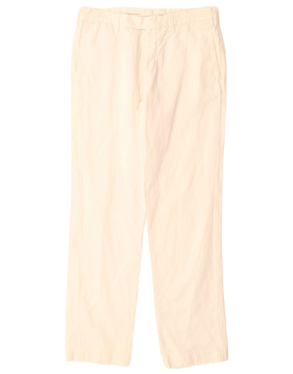 MASSIMO DUTTI Ανδρικό ίσιο παντελόνι EU 42 Large W32 L32 Off White