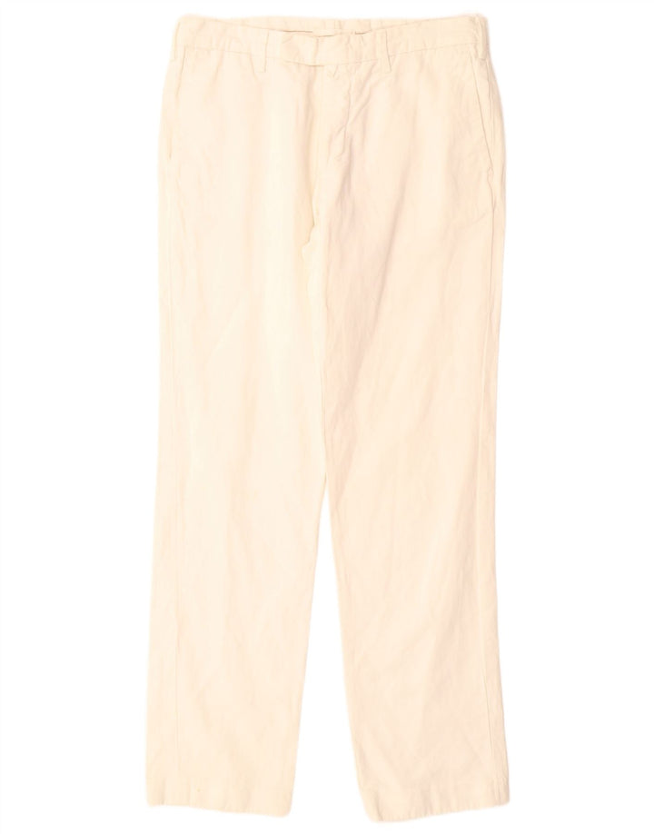 MASSIMO DUTTI Ανδρικό ίσιο παντελόνι EU 42 Large W32 L32 Off White