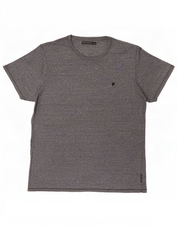 Ανδρικό T-Shirt French Connection Top 2XL Γκρι ρίγες βαμβακερό