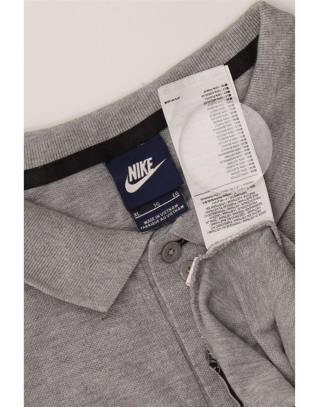 Ανδρικό μπλουζάκι πόλο Nike XL, βαμβακερό γκρι