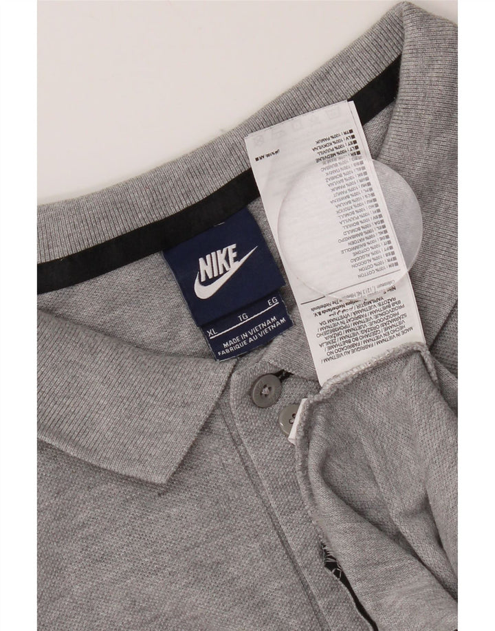 Ανδρικό μπλουζάκι πόλο Nike XL, βαμβακερό γκρι
