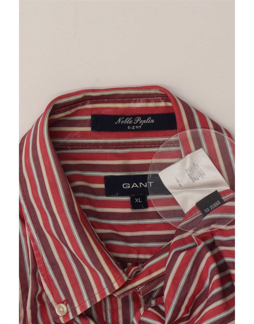 Gant Ανδρικό πουκάμισο XL κόκκινο ριγέ βαμβακερό