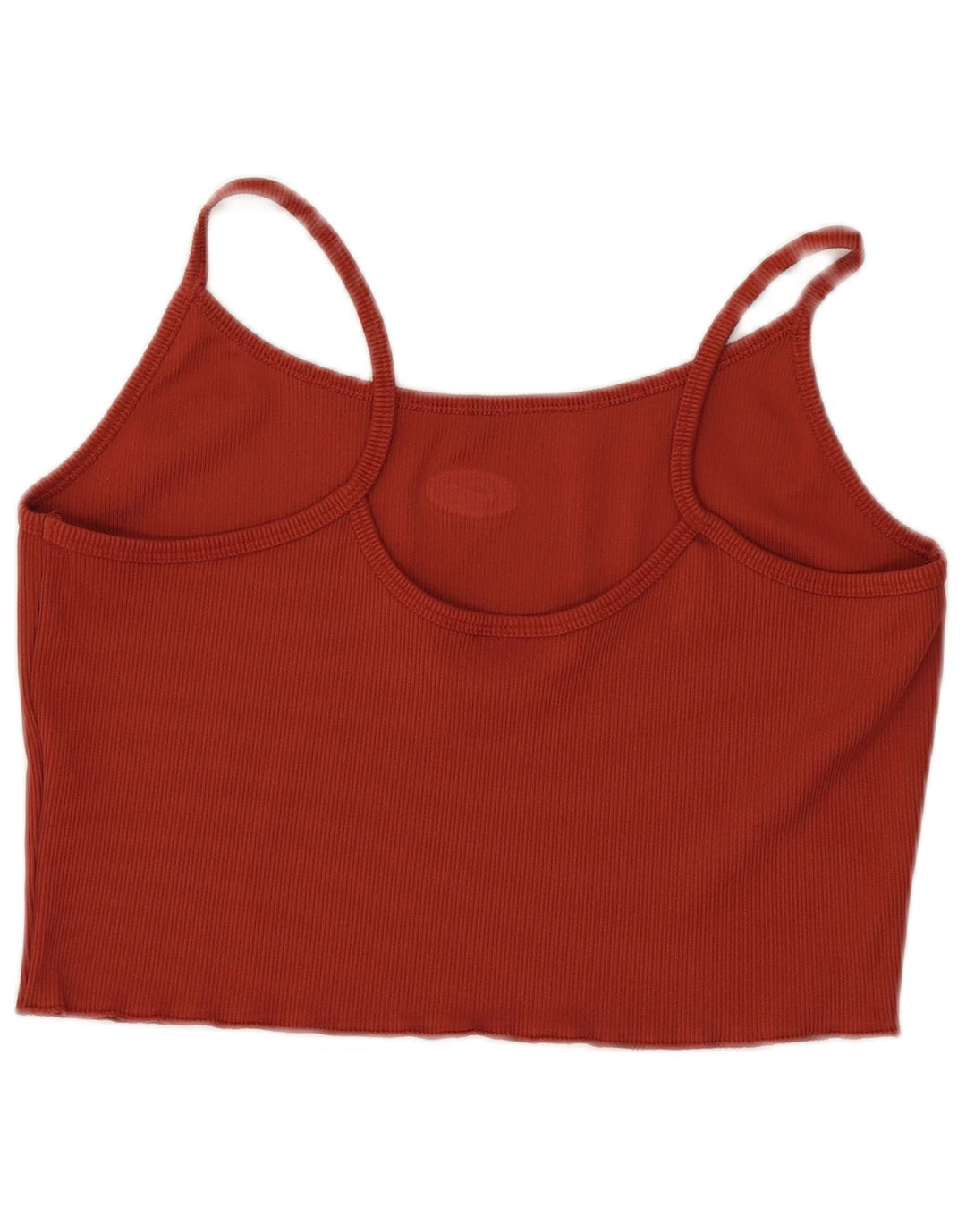 NIKE Womens Crop Cami Top UK 14 Large Maroon Polyester