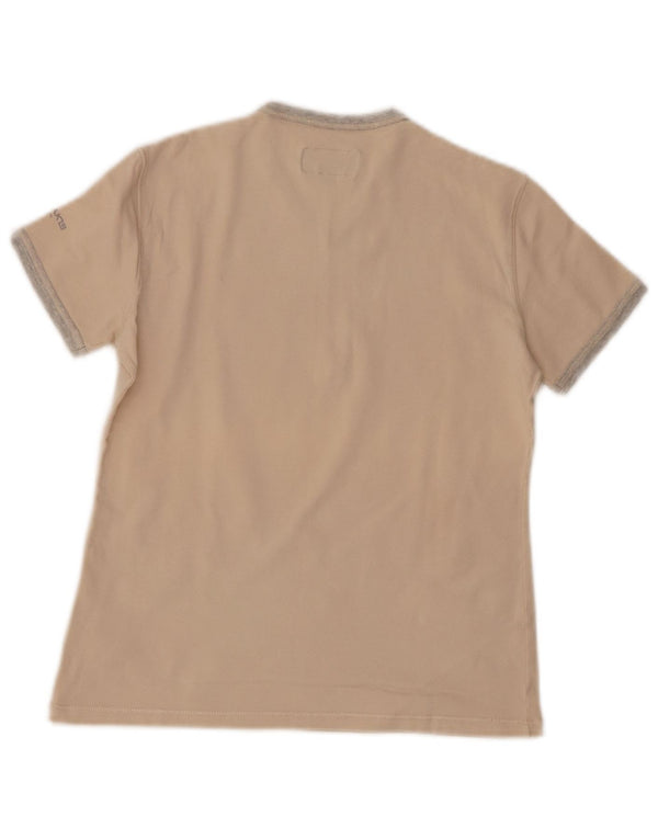 Calvin Klein γυναικείο μπλουζάκι χακί τοπ UK 10 Small Off White Colourblock