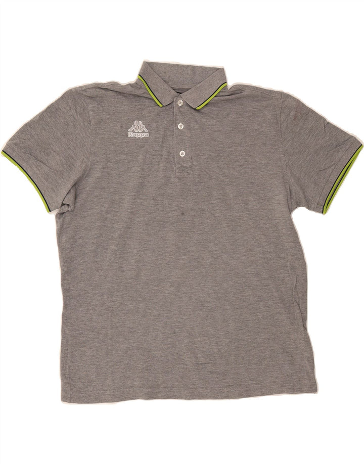 KAPPA Mens Polo Shirt Large Grey Cotton Vintage Kappa and Second-Hand Kappa from Messina Hembry 
