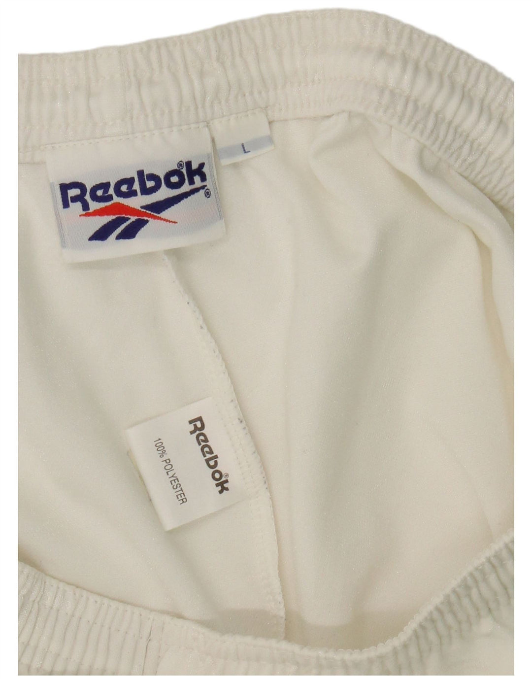 Ανδρικό αθλητικό σορτς Reebok μεγάλο λευκό πολυεστέρα