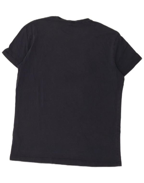 Ανδρικό γραφικό T-Shirt Diesel Top 2XL Navy Blue Cotton