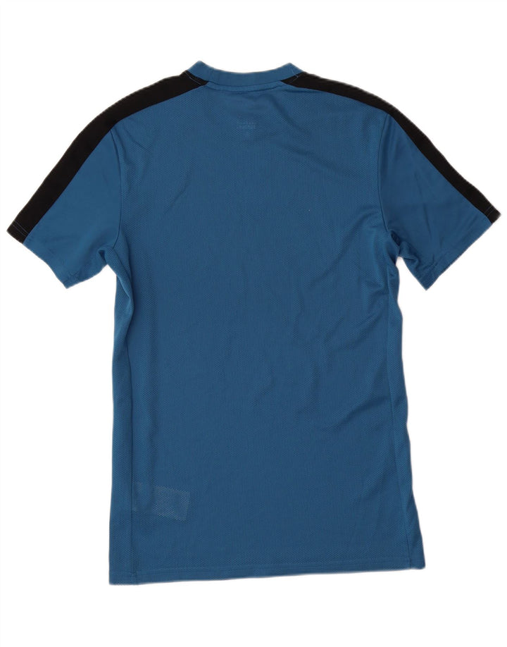 Ανδρικό γραφικό μπλουζάκι NIKE Dri Fit Top Small Blue Colorblock Πολυεστέρας