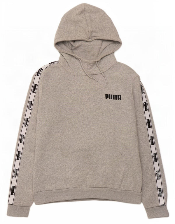 Γυναικείο γραφικό κουκούλα Puma UK 16 Large Grey Colourblock Βαμβακερό