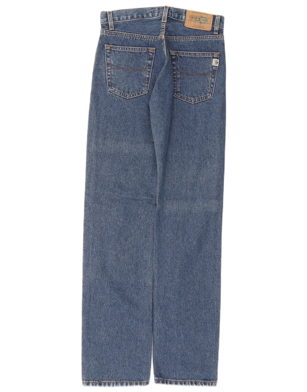 CRON-X Womens Straight Jeans W28 L32 Blue Cotton