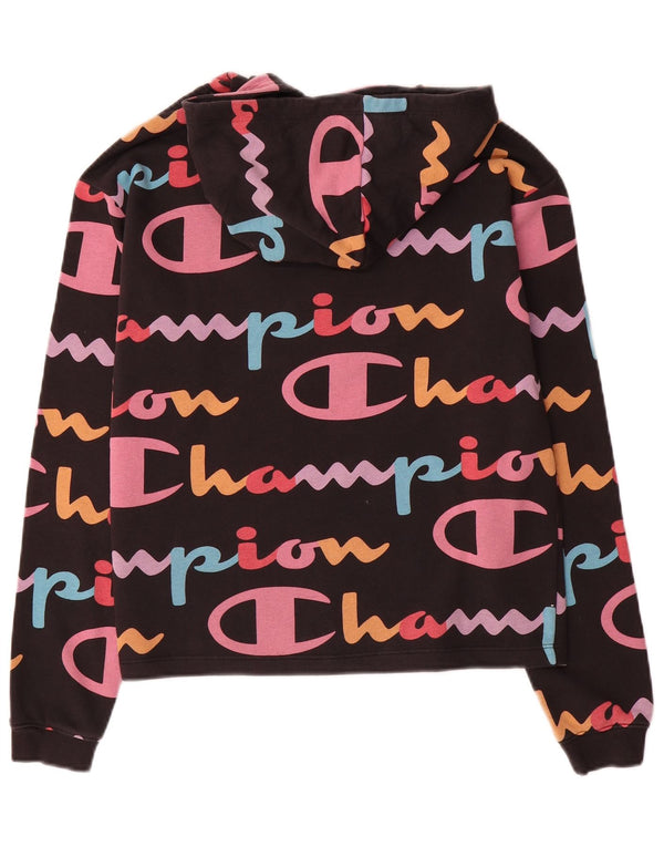 Champion Girls Graphic Hoodie Jumper 15-16 ετών 2XL Μαύρο