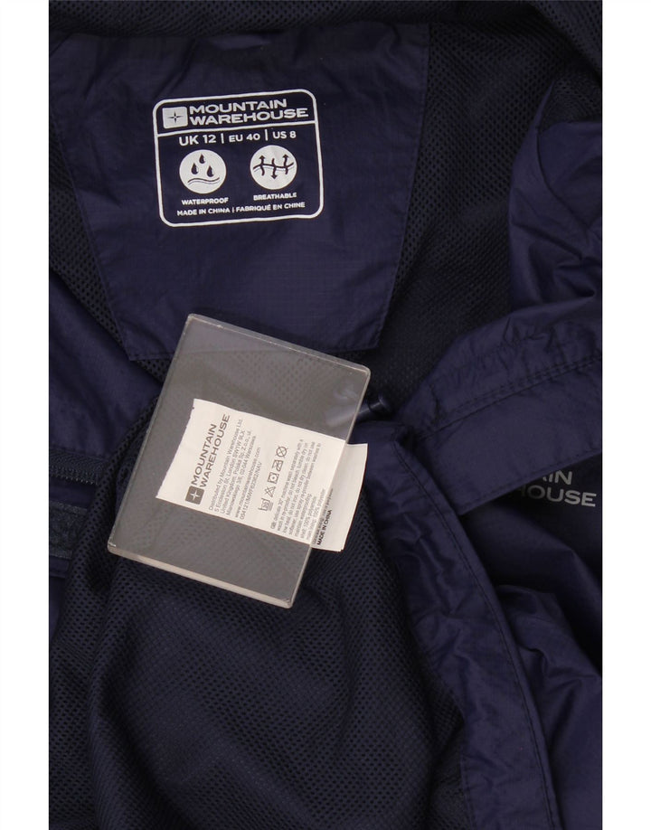 Mountain Warehouse Γυναικείο μπουφάν βροχής με κουκούλα UK 12 Medium Navy Blue