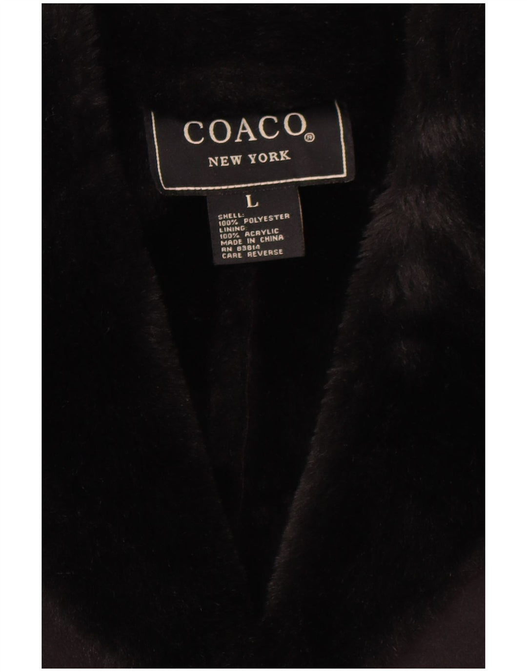 Vintage Γυναικείο Πανωφόρι Sherpa UK 16 Large Μαύρο Πολυεστέρας
