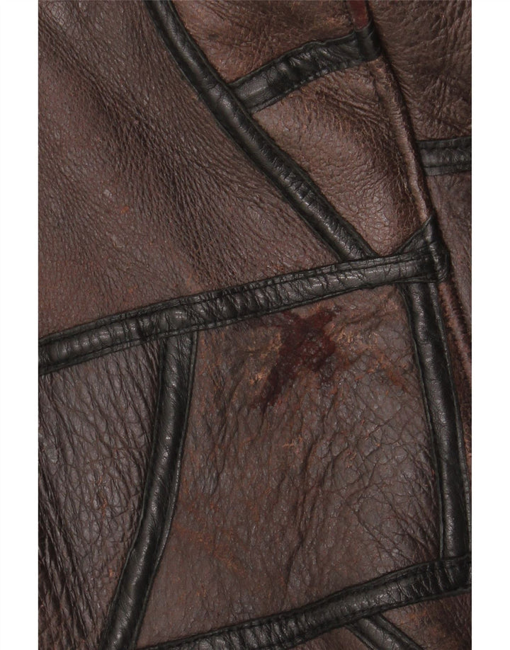 Vintage Γυναικείο Παλτό Shearling UK 18 XL Καφέ Patchwork