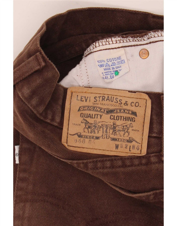 Levi's Mens 448 Straight Jeans W32 L34 Καφέ Βαμβακερό