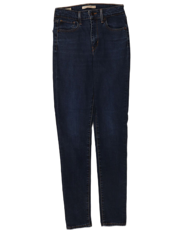 Γυναικεία Levi's 721 ψηλόμεσα στενά τζιν W26 L30 Navy Blue Lyocell